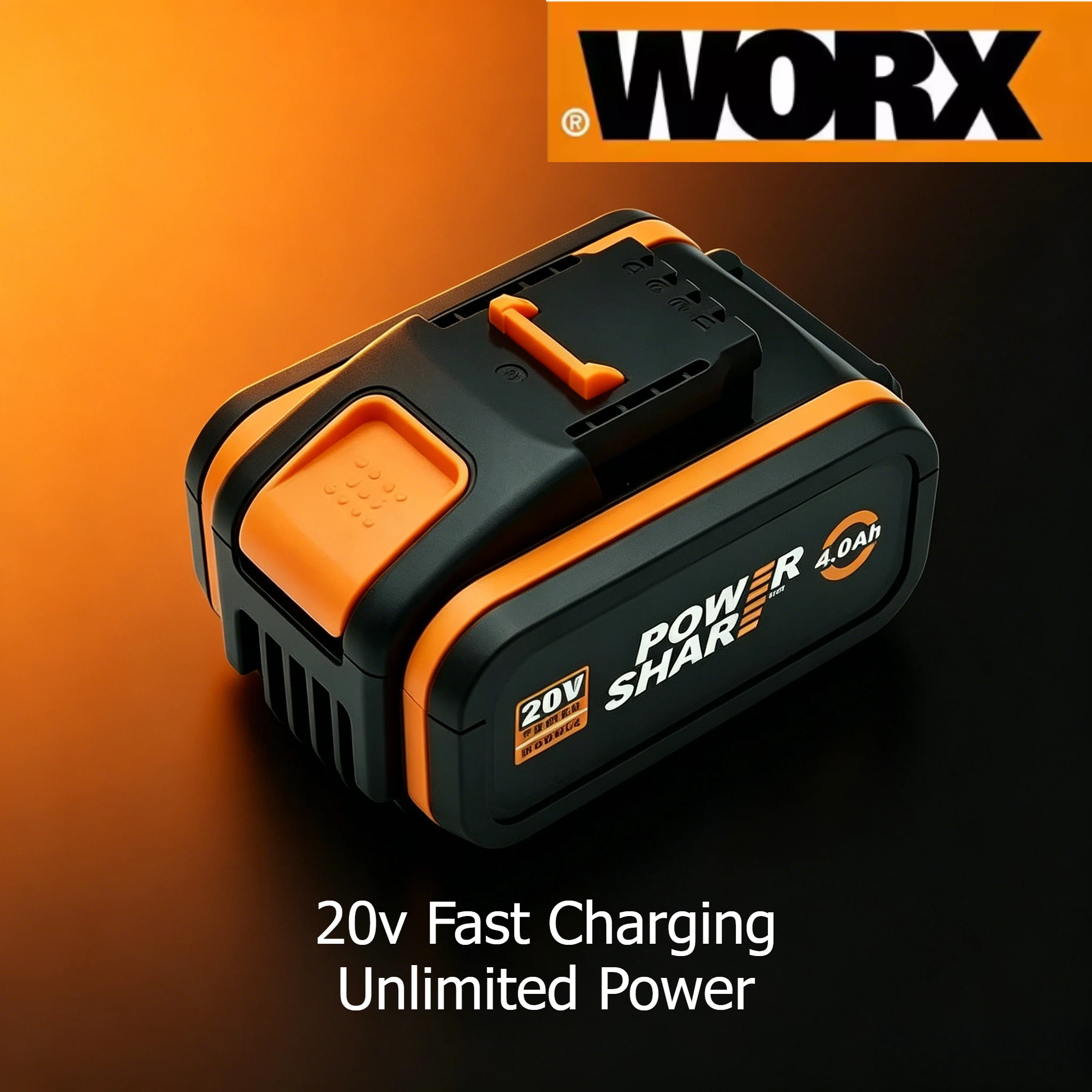 

New Worx 20V 4.0/6.0/8.0Ah PowerShare PRO Battery For Replacement,Overload Protection Cordless Tool Lithium Battery