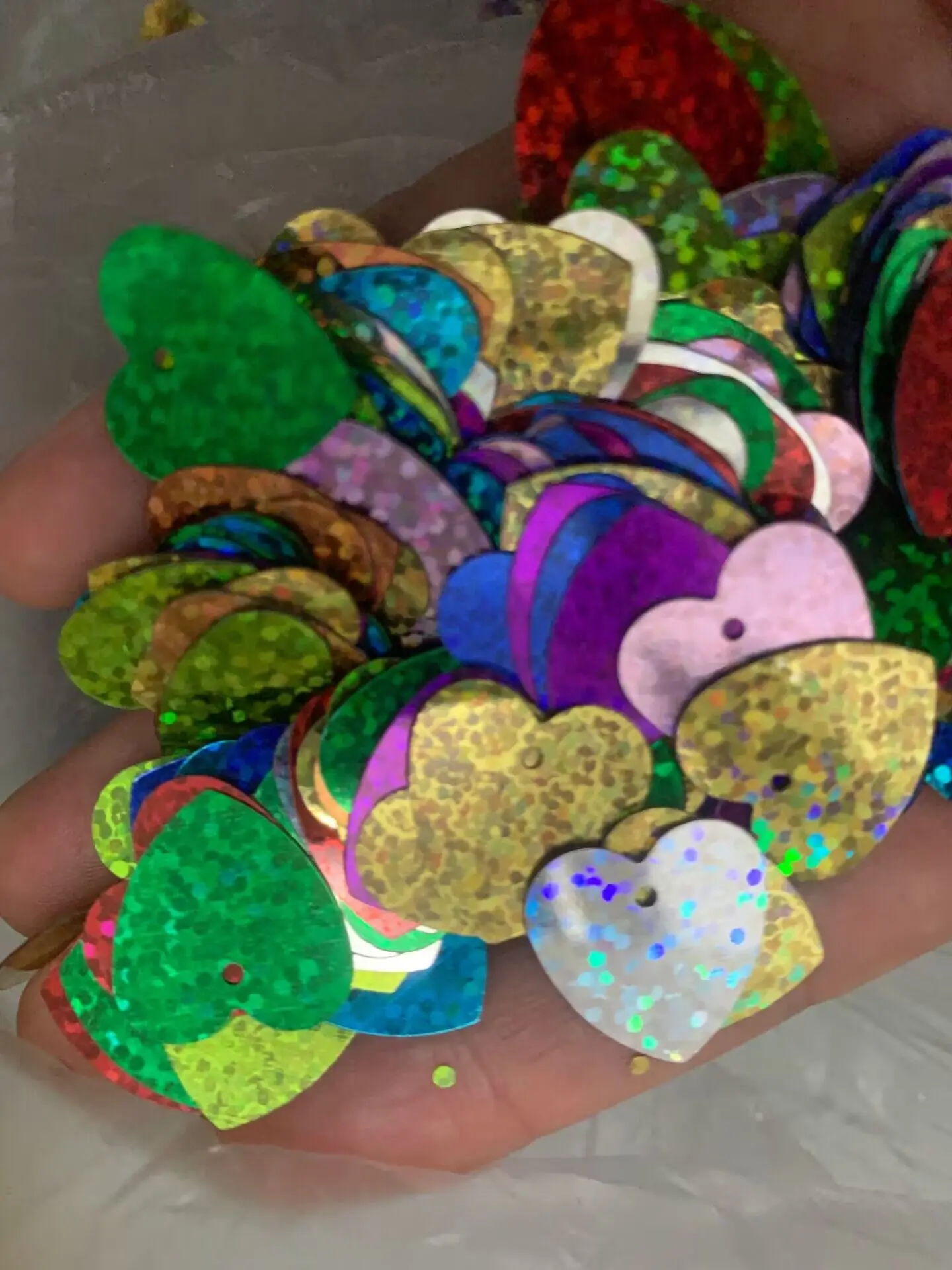 Laser Sequins Heart and Flowers Mixed Color Paillettes DIY Sewing Wedding Craft Clothing Lentejuelas Clothes Accessories