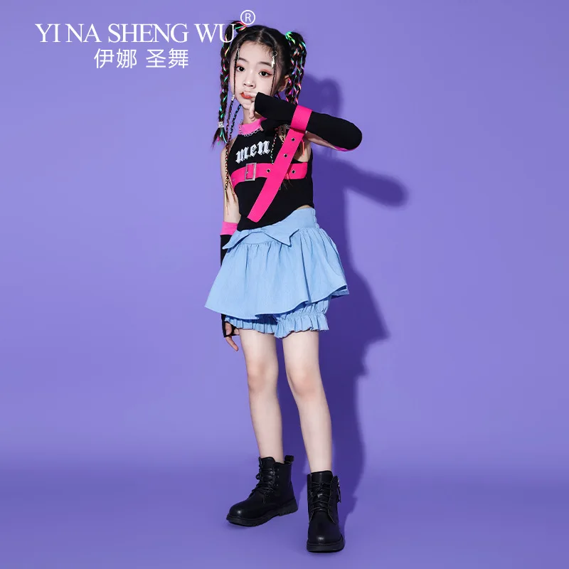 Mädchen Jazz Dance Kostüm Mode Anzug Hip Hop Street Dance Cheerleading Dance Performance Kleidung Kind Laufsteg Konzert Outfits