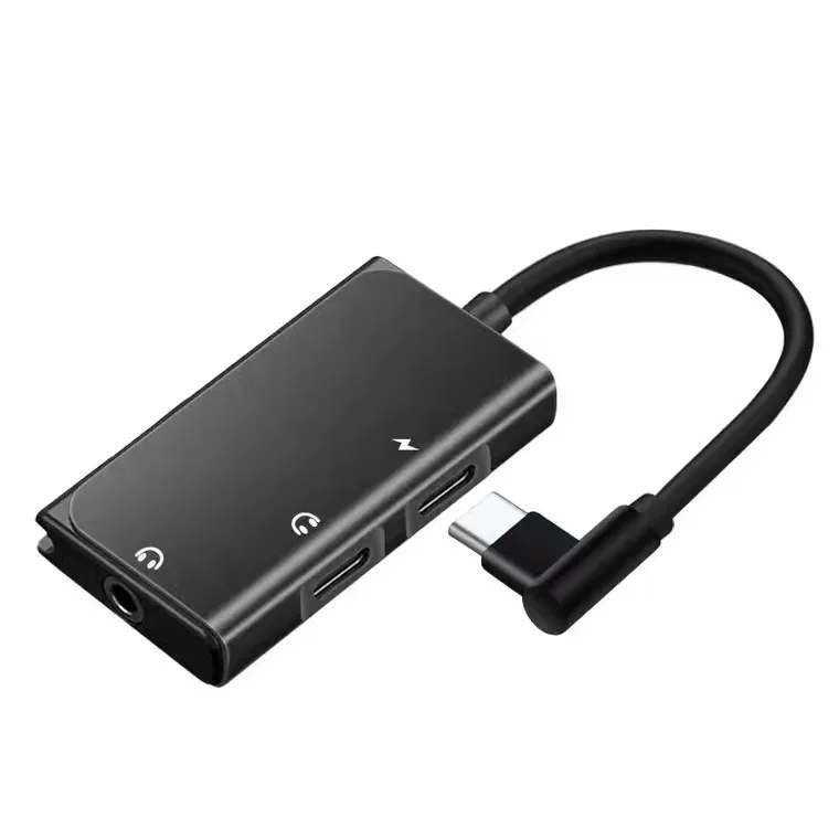 

Новые цифровые аксессуары для мобильных телефонов, наушники Typec, зарядка 3-в-1, черный локтевой адаптер, адаптер