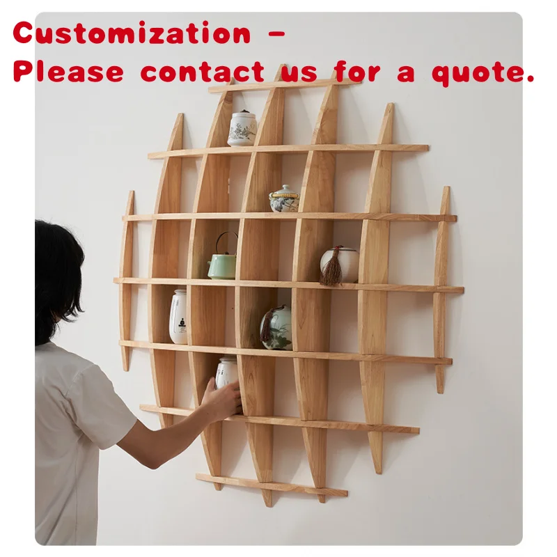 

custom.Antiquestand Display Rastic Wooden Round Shelf Wall Mounted Floating Shelf Display Storage Bookshelf