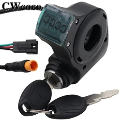 Scooter Digital Display Switch Lock Real Time Data Display Waterproof Electric Scooter Key Switch Lock 10 Inch for Replacement