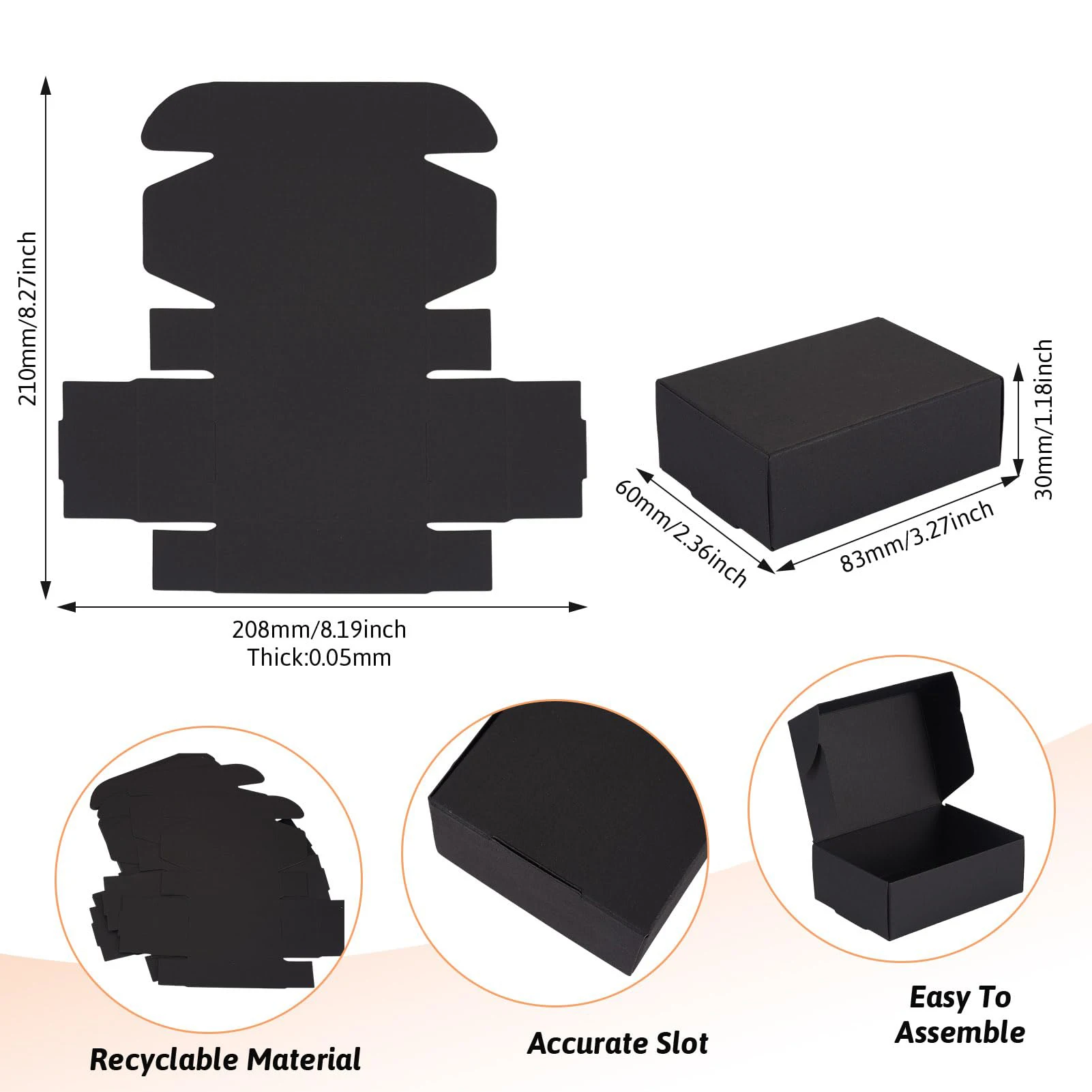 20/50PCS Kraft Paper Gift Boxes Mini Jewelry Packaging Carton Box For Wedding Party Favor Small Cardboard Soap Box