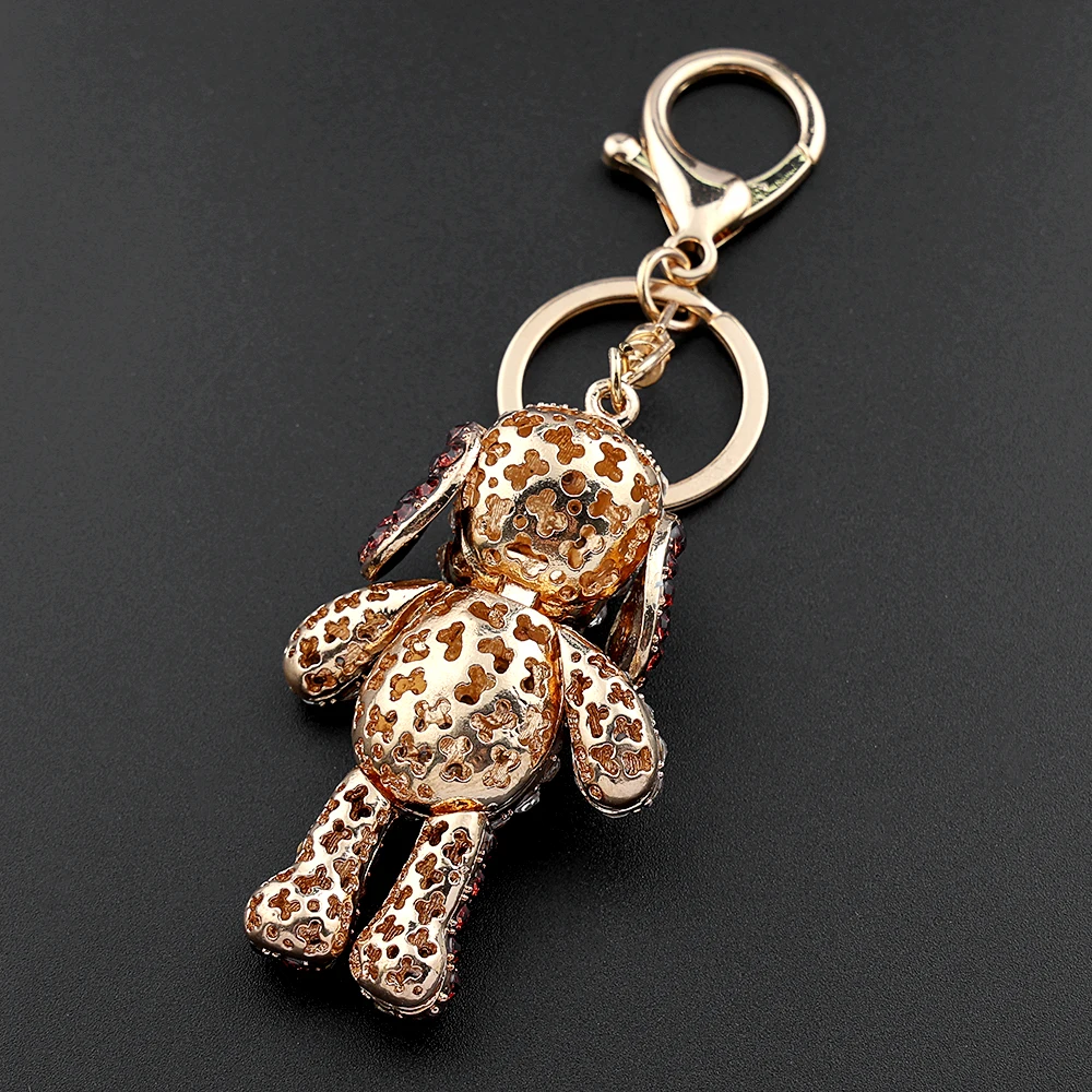 Niedlicher Hasen-Schlüsselanhänger für Damen und Herren, voller Glitzer, Strass, schöne Handtaschen-Dekoration, Tier-Schlüsselanhänger, Schmuck, Geschenke – Detail 5