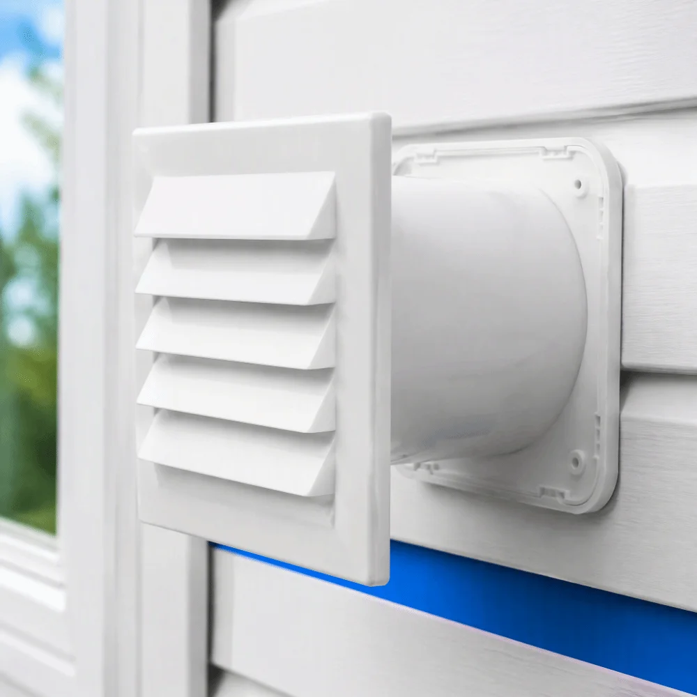 Telescopic Duct Through Wall Ventilation Kit Louvered Cover Adjustable Airflow Through Wall Exhaust Intake Set Passive Air Vent