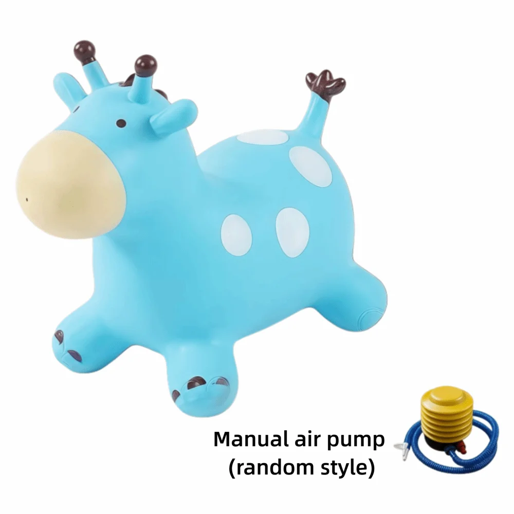 Fun Inflatable Giraffe Bouncy Horse Thickened Rubber Animals Jumping Sturdy Anti-fall Ride-on Toy Horse Kid Bouncer Hopping