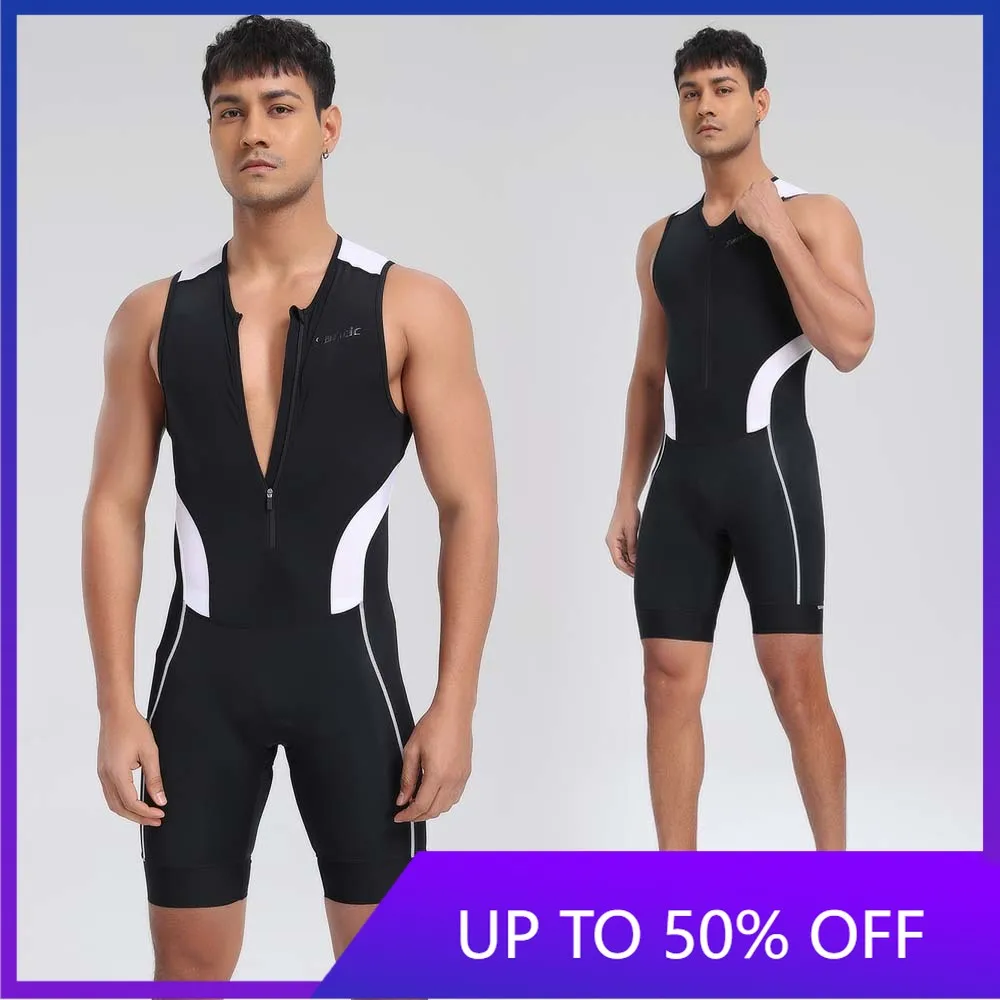 santic-men's-triathlon-cycling-suits-sleeveless-sponge-padded-quick-drying-for-running-swimming-triathlon-km25c03028