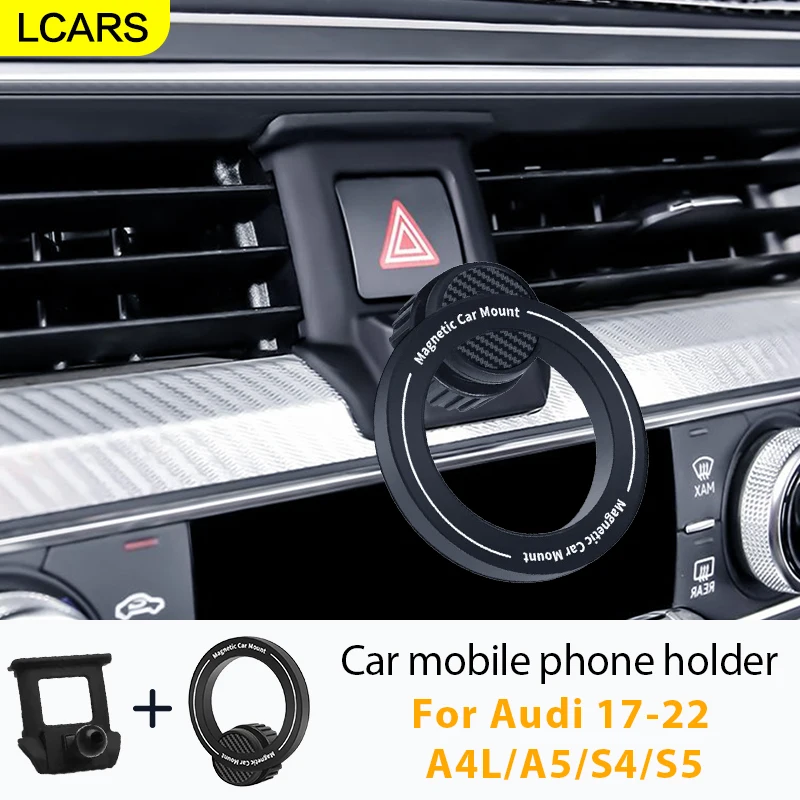 Magnetische Auto Telefon Halterung Einstellbare Vent Clip Für Audi A4L A5 S4 S5 2017-2022 Stabile Navigation Halterung auto Zubehör