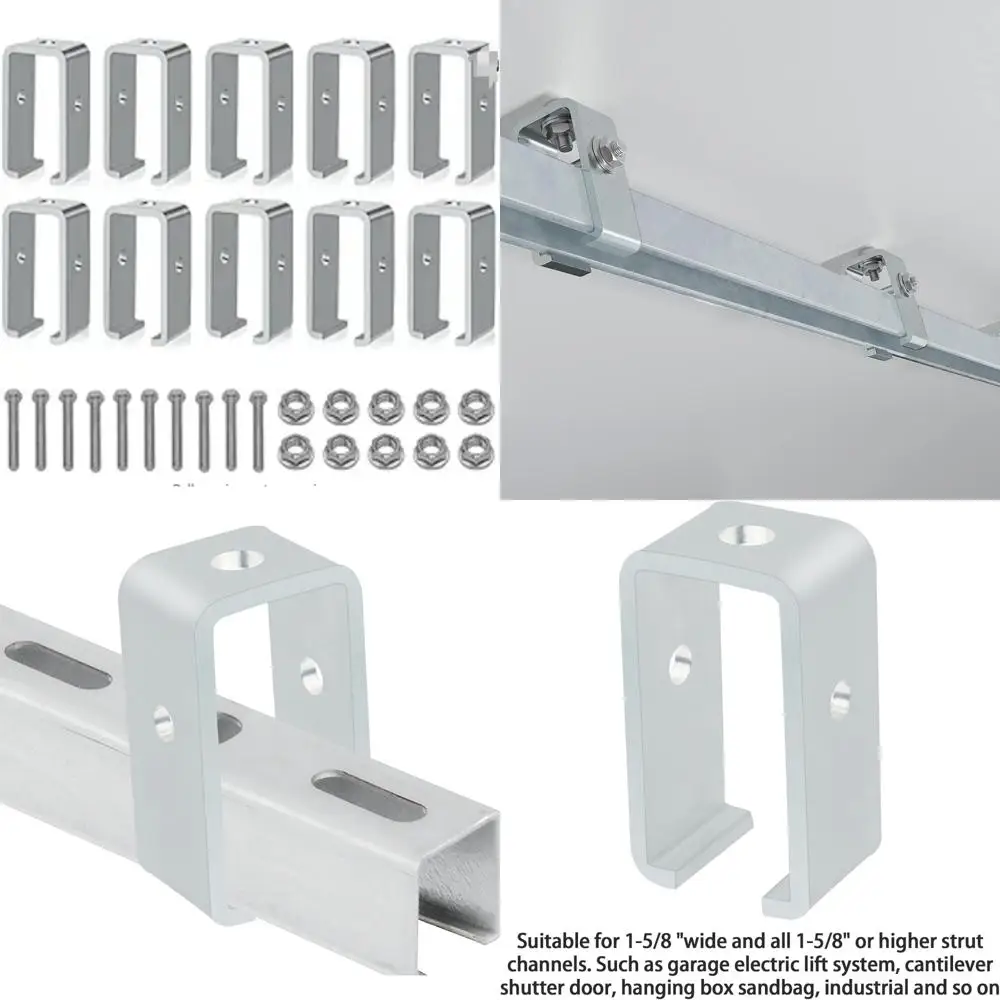 

Intermediate Support Hanger Bracket for 1-5/8 Strut Channel, Universal Trolley Track Mounting Solution