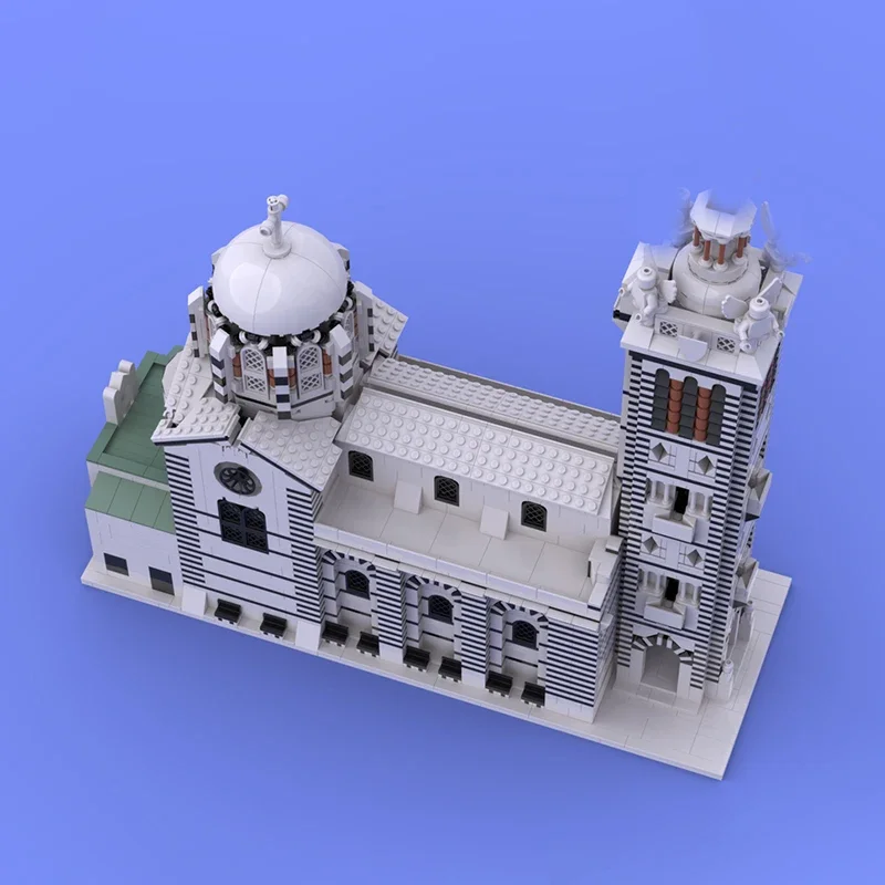 MOC Kreative Street View Notre-Dame De La Garde Modulare Modell Architektur Gebäude Block Bildung Montage Modell spielzeug präsentieren