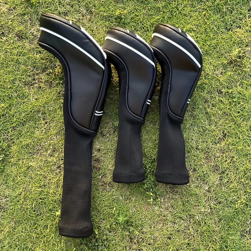 1pc/3pcs Golf Headcovers - Driver, Fairway Golf Protective Cover, Golf Accessories, Dust-proof and Durable Materials Provide view 3