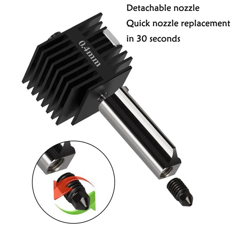 ترقية A1/A1 Mini 0.4Mm Hotend Kit، مع 2 قطعة إضافية من جورب السيليكون، 1 قطعة إضافية 0.2 مم، 0.4 مم، 0.6 مم، فوهة 0.8 مم