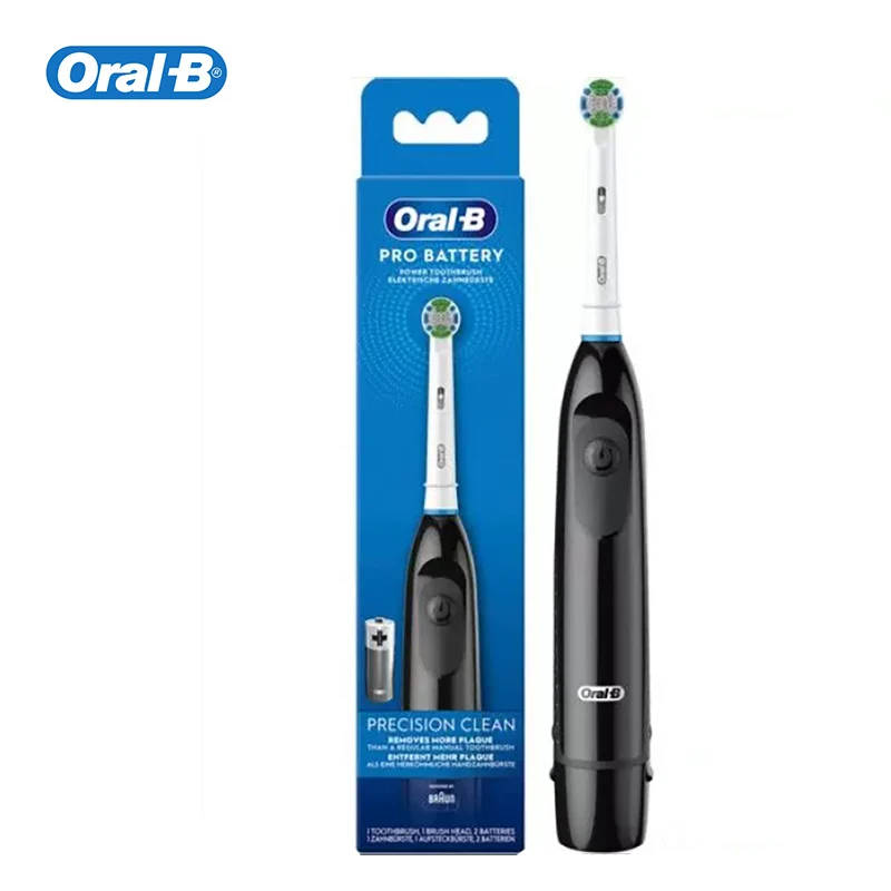 Oral B 4010แปรงสีฟันไฟฟ้า7600ครั้ง/Min หมุน Precision Clean แบตเตอรี่4 Pcs หัวแปรงถอดเปลี่ยนได้เดินทางกล่อง
