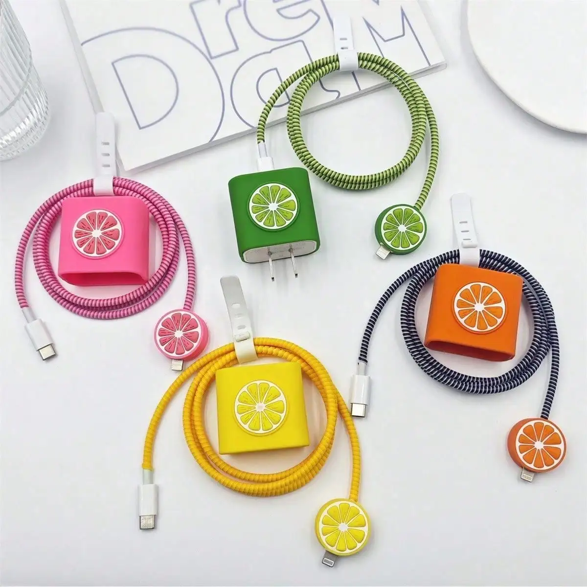 

Charger Box Protector Case Cable Organiser for IPhone 16 British Standard Plug 18/20W Charging Fashion Management Cord Winder