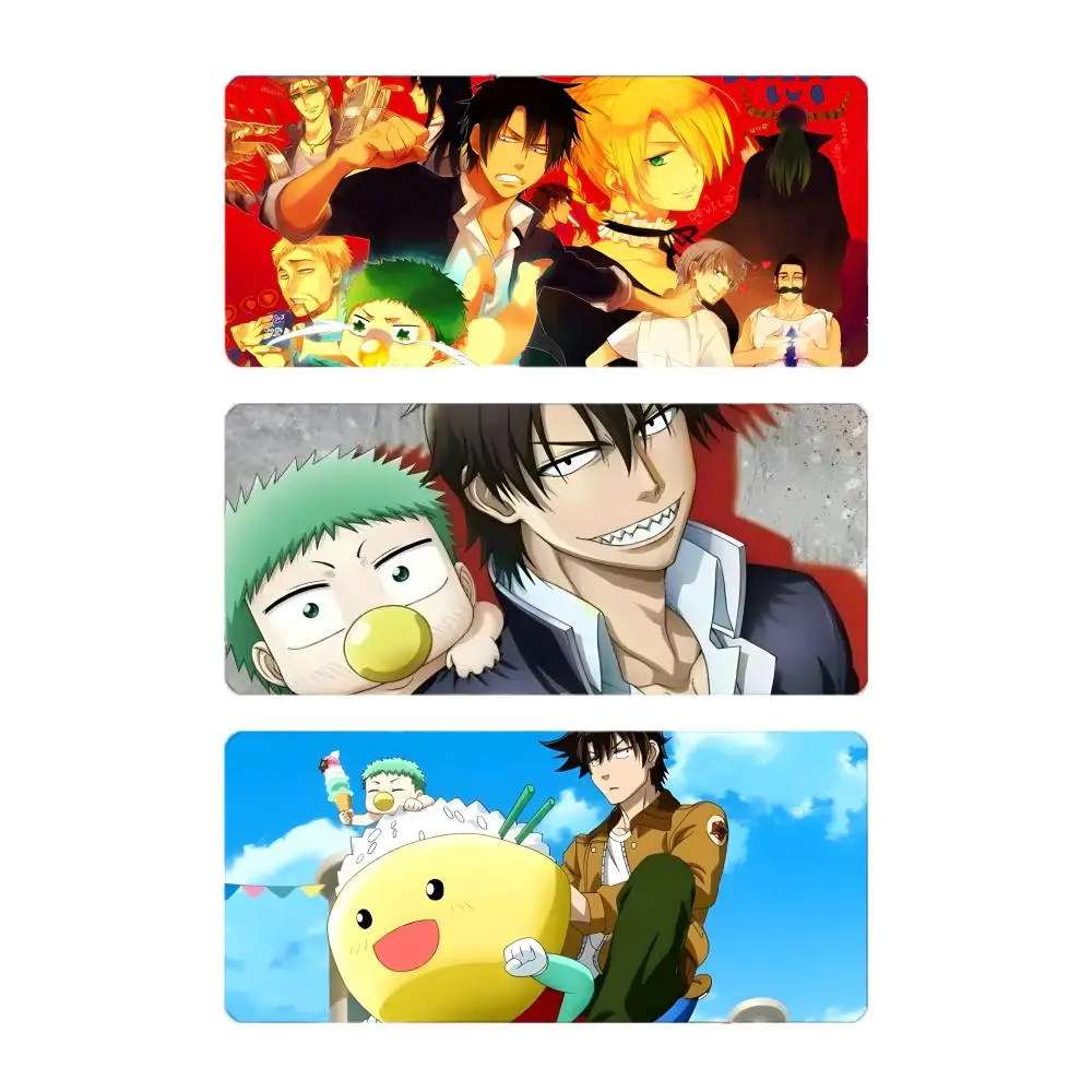 Funny Action Anime B-Beelzebub Mouse Pad Large Gaming Mousepad with Stitched Edges Thickened Desk Mat PC