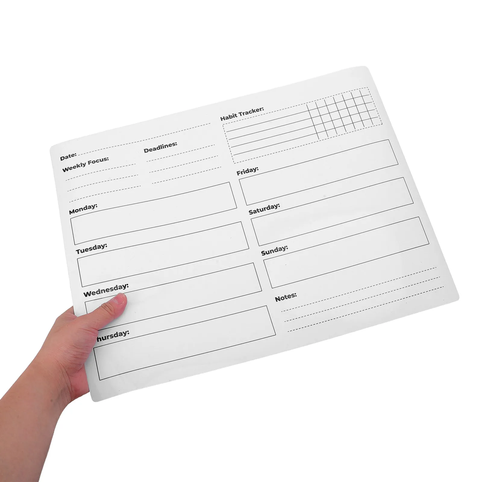 

Еженедельная сухостираемая доска-планировщик из ПВХ, съемная наклейка-календарь для дома, офиса, холодильника, для отслеживания задач и расписания