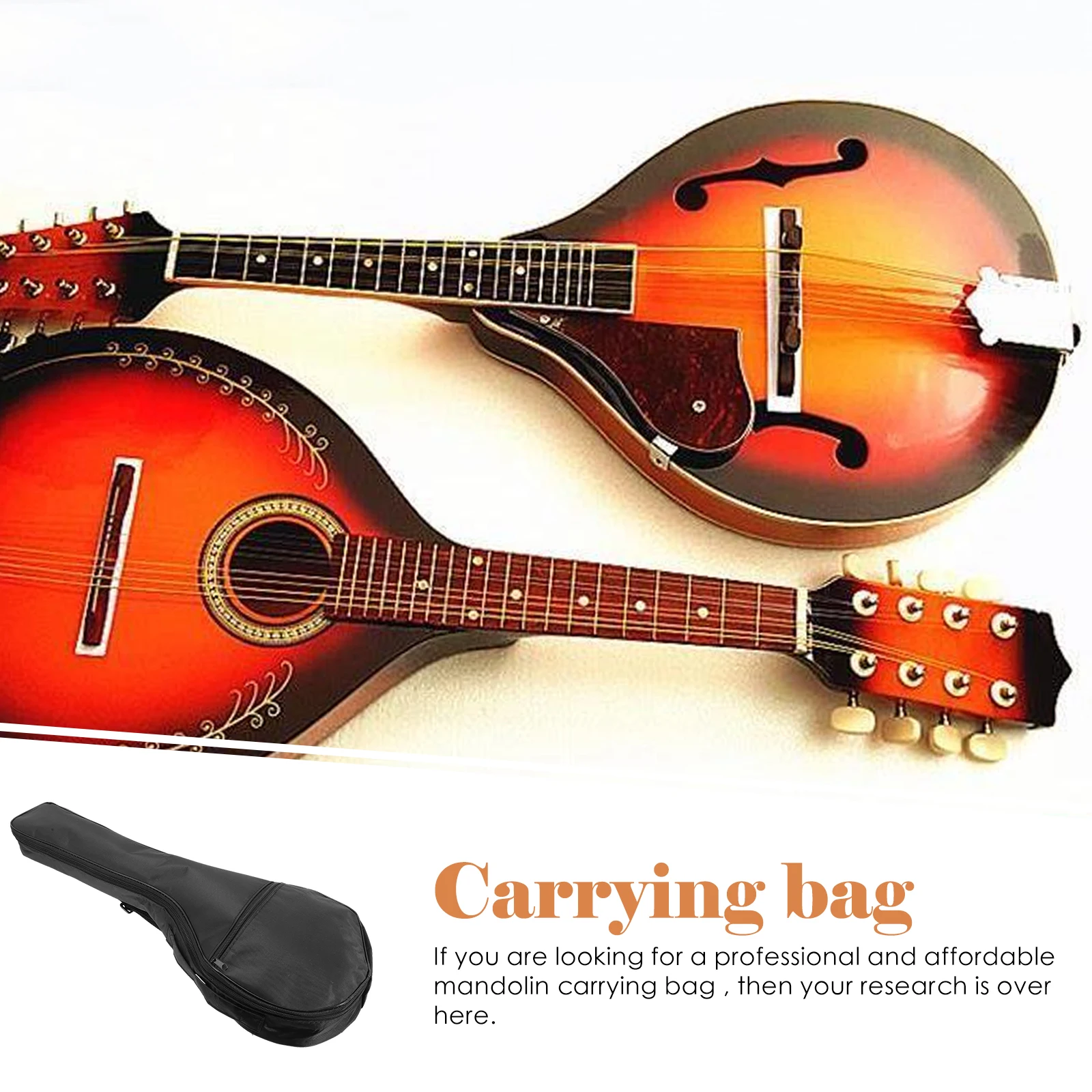 

Premium Mandolin Pouch Durable Material Acoustic Electric Mandolins Carrying Case Lightweight Comfortable Strap