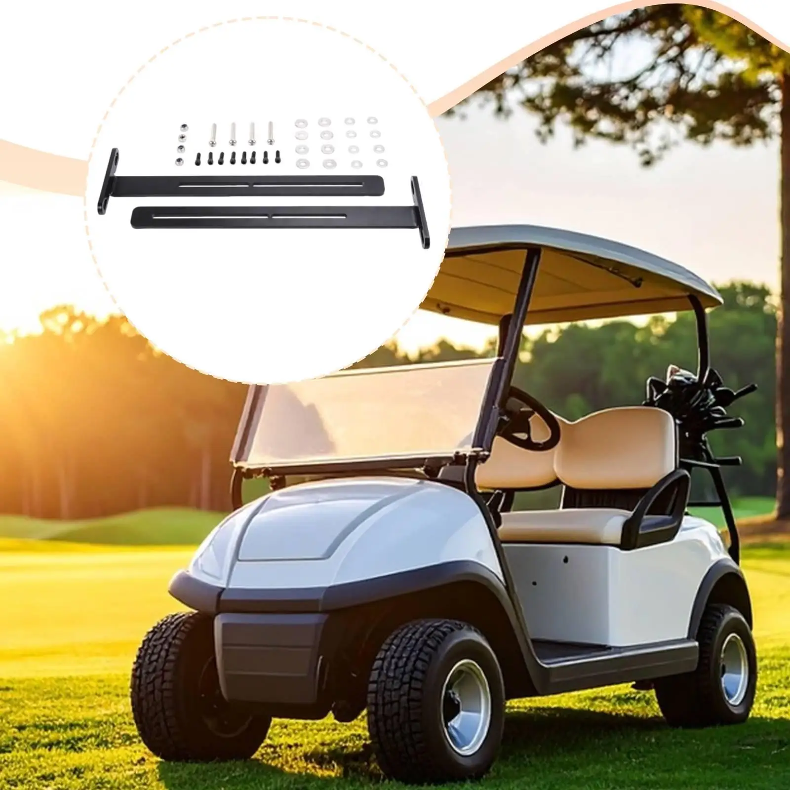 roof-speaker-mounting-bracket-screws-kit-for-golf-cart-soundbar-holder-supports-outdoor-maintenance-with-nuts-washers