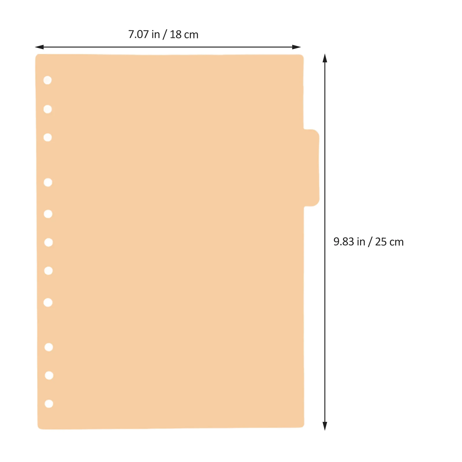 

5Pcs Vibrant Colored Dividers 11 Holes Long Lasting Material Paper Index Notepad Tabs B5 Paper Dividers Notepad Tabs