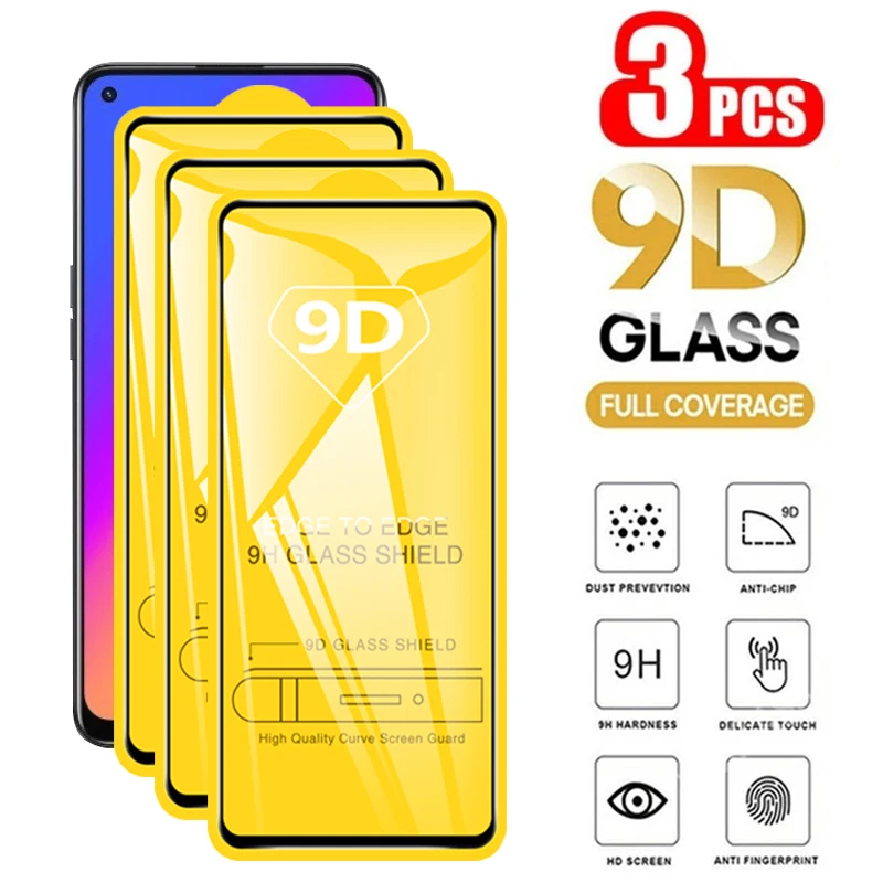 3PCS Tempered Glass For Oppo A98 A17 A78 A94 A96 A74 A54 A73 5G Screen Protector For Oppo A76 A16K A16 A15 A33 A93 A91 Glass