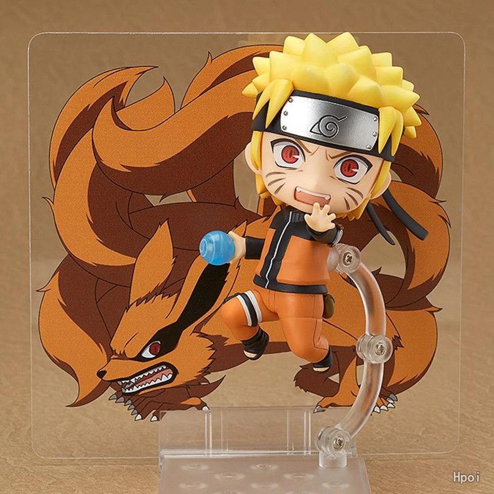 10ซม. อะนิเมะนารูโตะชิปปูเด็น Kyuubi Uzumaki figur Naruto (#872) โมเดลตุ๊กตาขยับแขนขาได้ตุ๊กตาเก็บของเล่นซาสึเกะ