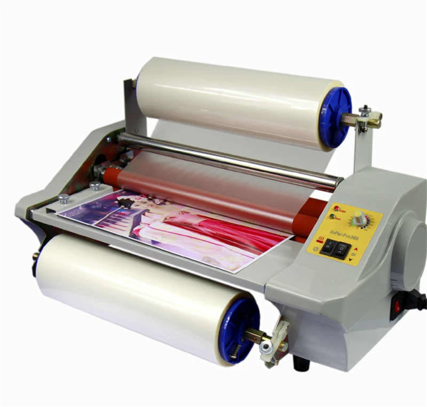 FM360J Laminating Machine Single-sided Hot Laminating Adhesive Crystal Label Cold Laminating Photo Book Laminating Machine