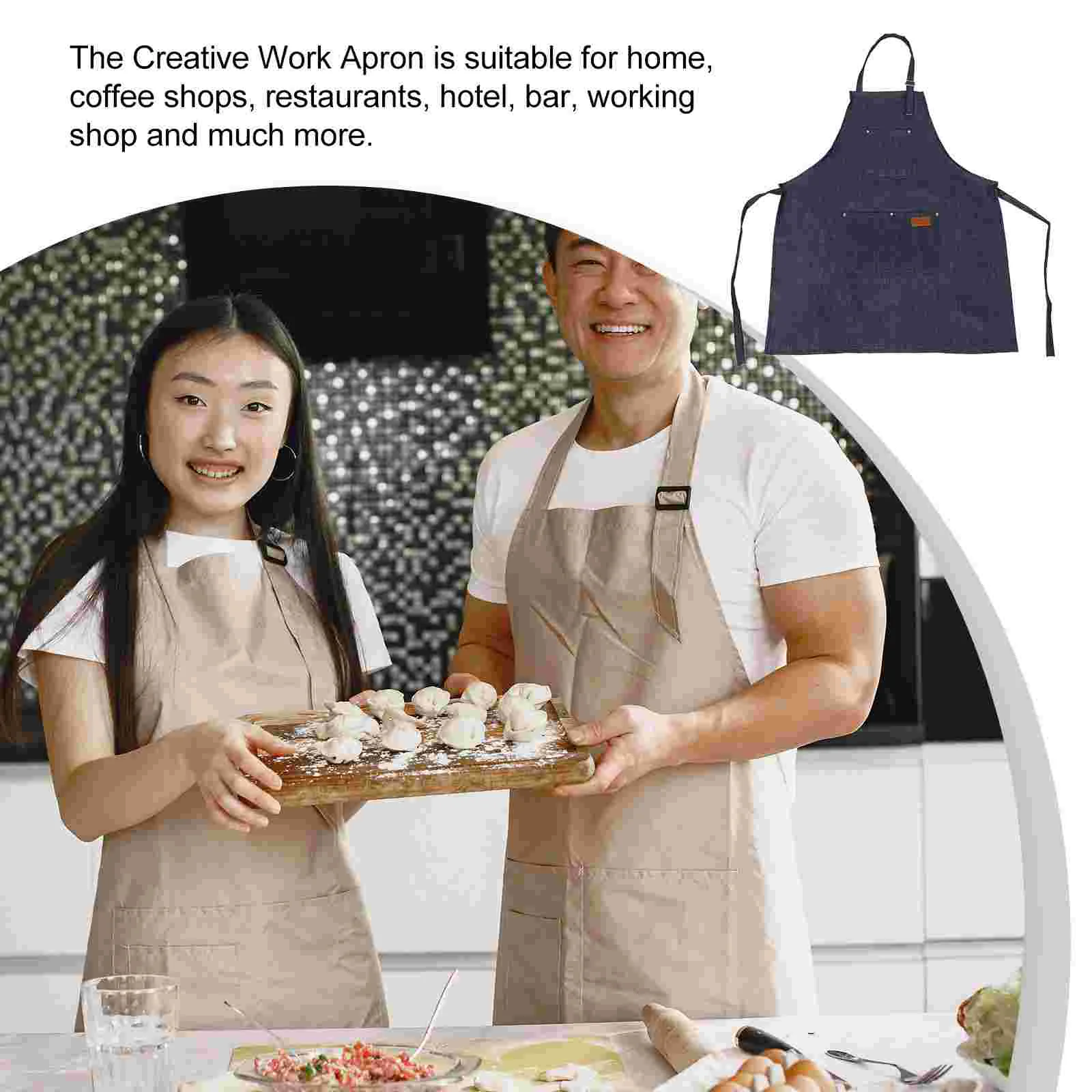 Hairdressing Apron Barbecue Aprons Large Stylist Gardening Cooking Dark Blue for Men Hairstylist Essentials Multifunctional