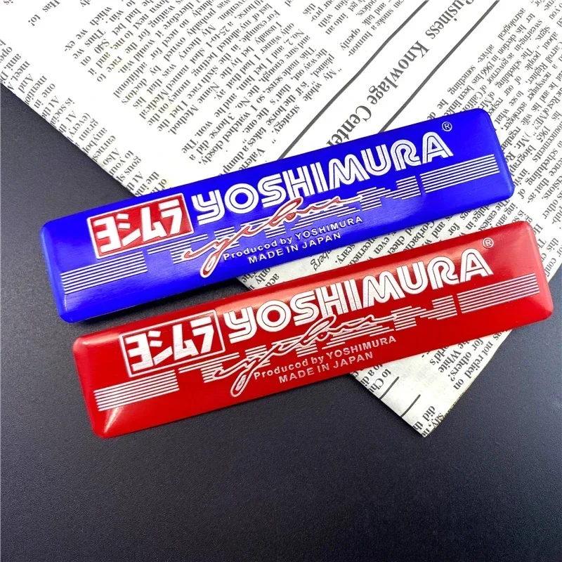 Aluminium Motorrad Auspuff Aufkleber Renn Schall dämpfer Aufkleber für Yoshimura Emblem Auspuff Schall dämpfer Aufkleber Zubehör