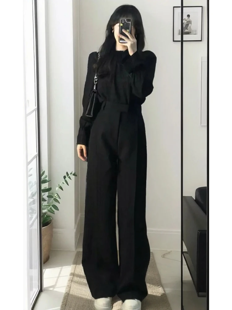 Conjunto de Dos Piezas de Moda Femenina Estilo Té de Principios de Otoño, E y Deado, Sensación de Alta Gama, Estilo ...