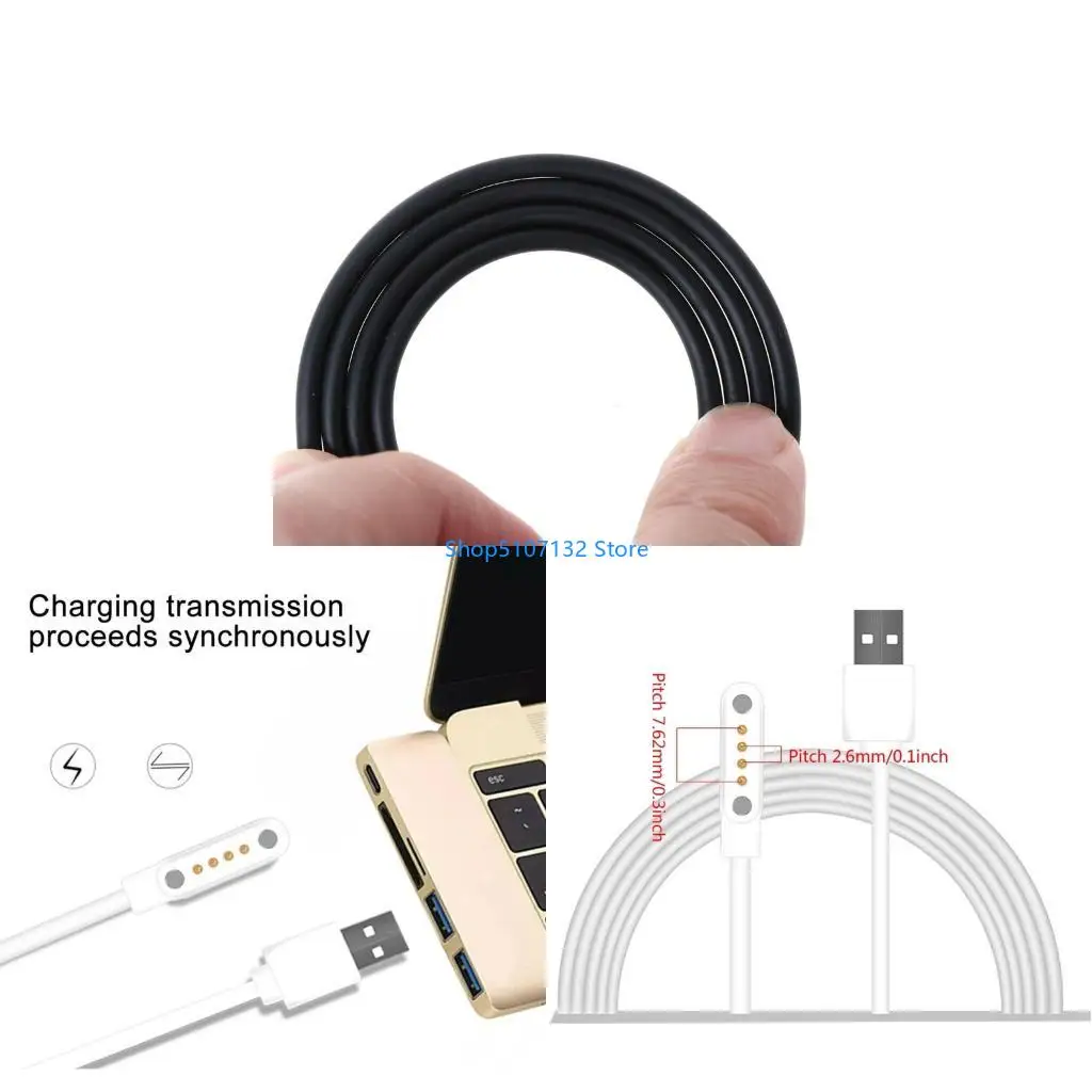 87HD Smartwatch 4Pin 7.62mm Smartwatch Universal USB Charging Wire