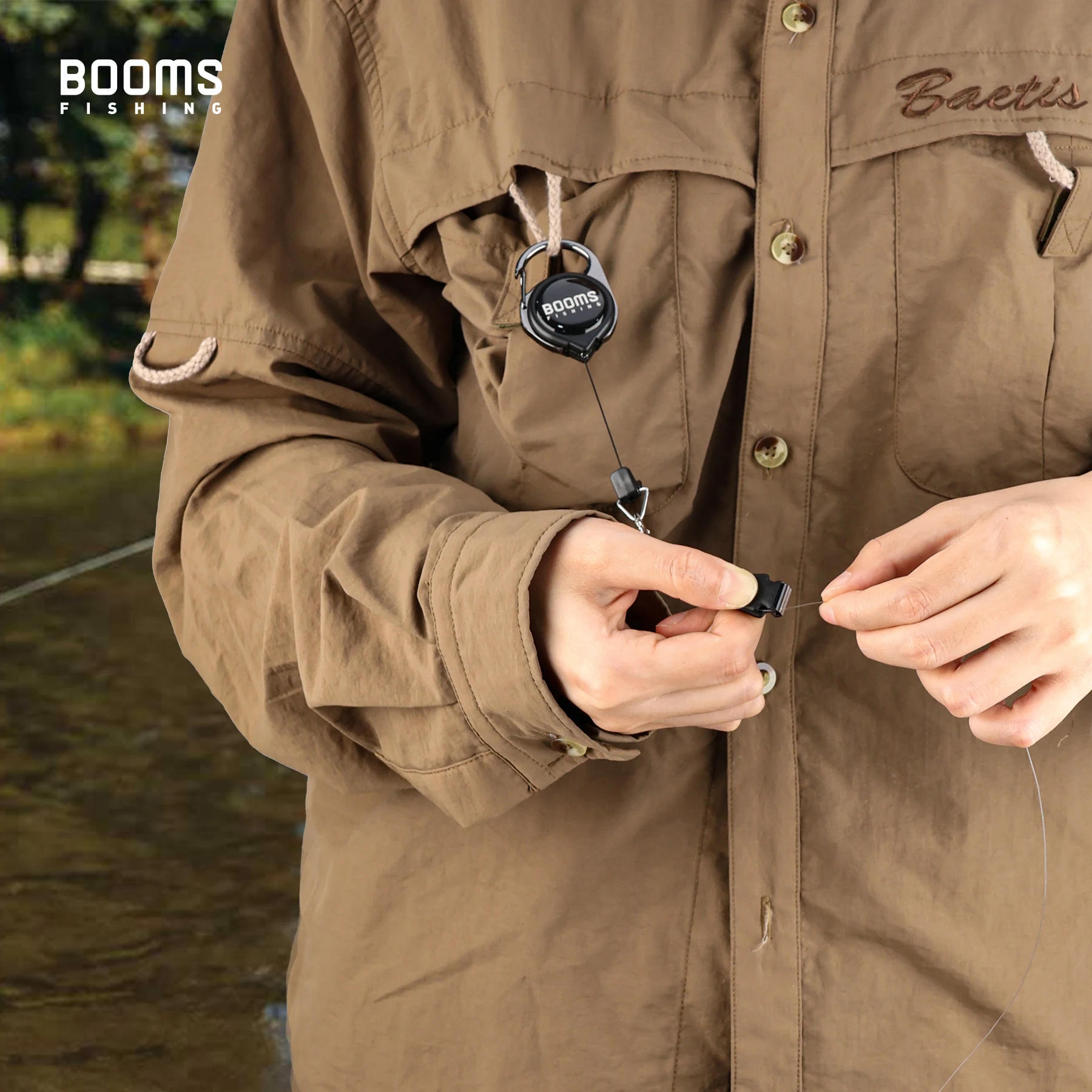 Booms Fishing FC2 Nylon Lines forbici Mini Sub-Line Cutter Clipper in acciaio inossidabile con divaricatore Fly Fishing Tackle Tool