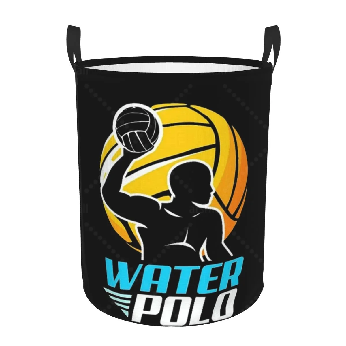 

Water-Polo-Player Laundry Hamper Large Clothes Storage Basket Toys Bin Organizer for Nursery Home Bathroom Bedroom