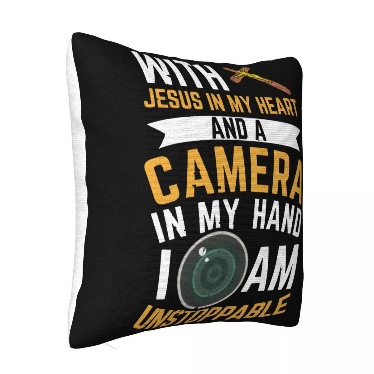 Camera Photographer Jesus Take Photo Gift Black U Unisex Adult Classic Funny Summer Pillow Case