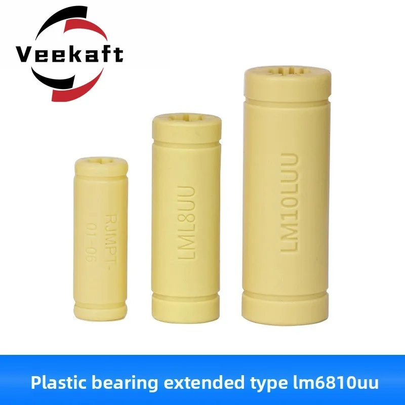 2/10 pcs Solid Polymer LM6UU/LM8LUU/LM10UU  3D Printer Accessories Linear Motion Plastic Bearing Extended Solid Plastic Bearing