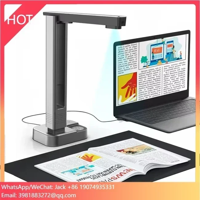 16Mp A3 Laser Book Scanner High Scanning Speed Distortion Correction Digital Visualizer Portable Scanner view 2