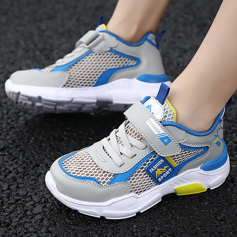 Single Net Children's Shoes Boys Sneakers Summer Breathable Non-slip Surface Girls Casual Tennis Sports Running Outdoor Shoes