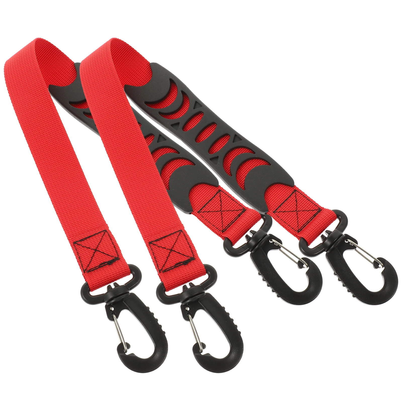 

2pcs Red Roller Skate Leash Carrying Straps Handle Pocket Storage AntiWear Nylon Strong Durable Comfortable Experience