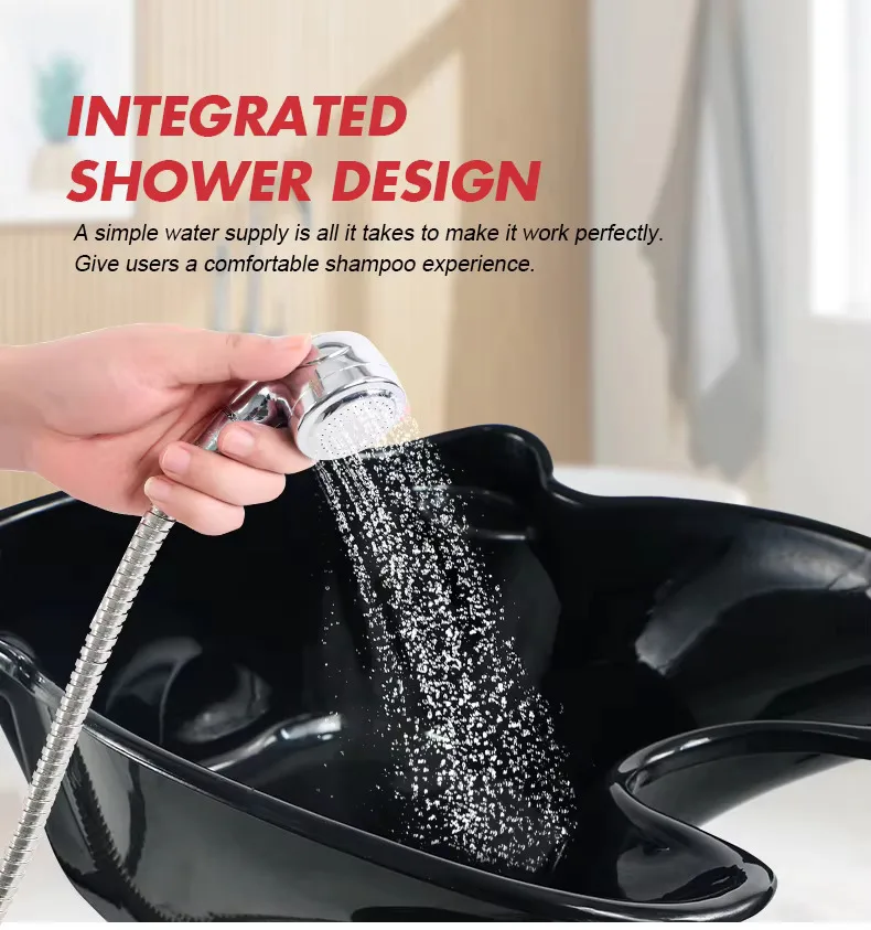 Salão portátil shampoo profundo bacia pia do banheiro grampo de cabelo salão bacia lavagem mangueira lavadora ajustável