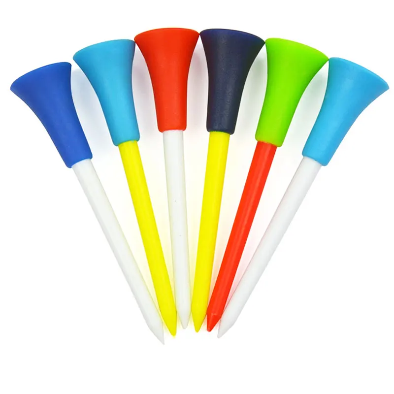 Golf Double-layer TEE Soft Rubber Low Resistance Golf TEE Golf Supplies TEE Mixed colors