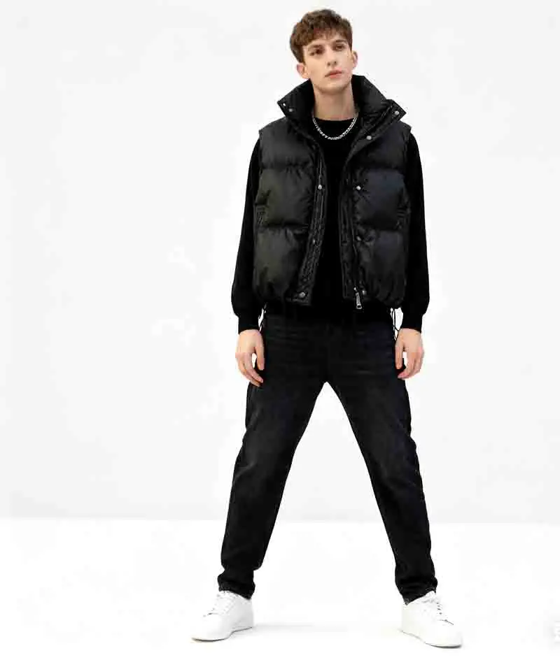 

Vests Waistcoats Thick Womens Y2K Black Spring Cotton-Padded Cropped Waistcoat Minimalist Style Urban Daily Commuting Elastic OL