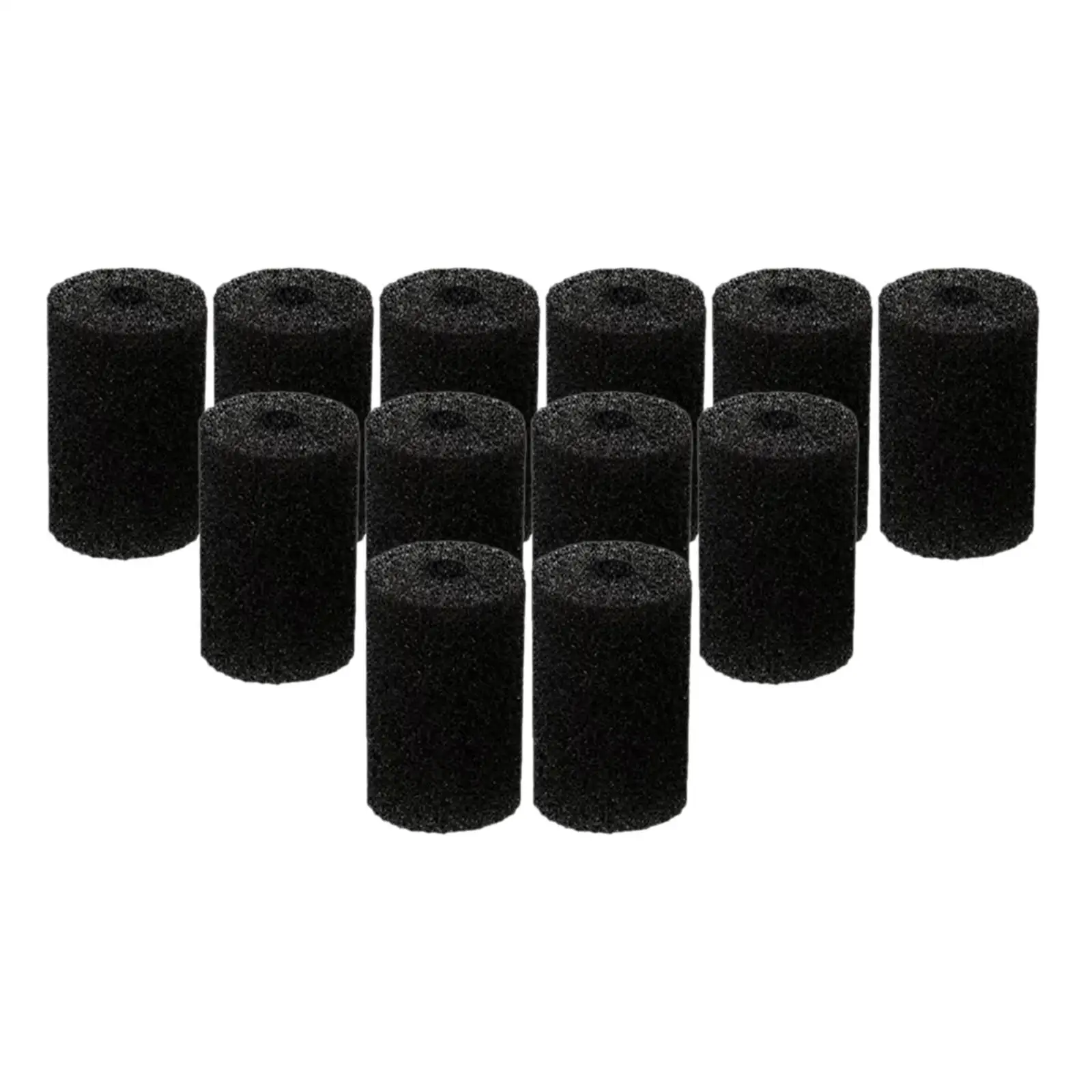 Herramientas de limpieza de repuesto para limpiador de piscina, accesorios de esponja de limpieza duraderos, fáciles de instalar, color negro, 12 unidades