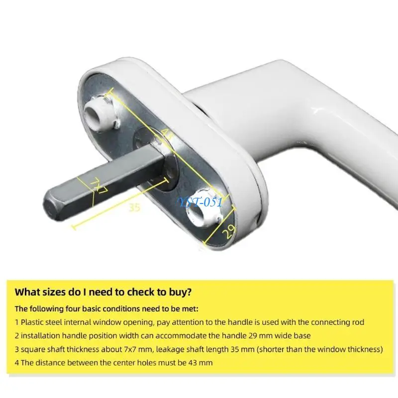 E15A Home Security Aluminum Window Handles Lockable Levers with Unique for Home