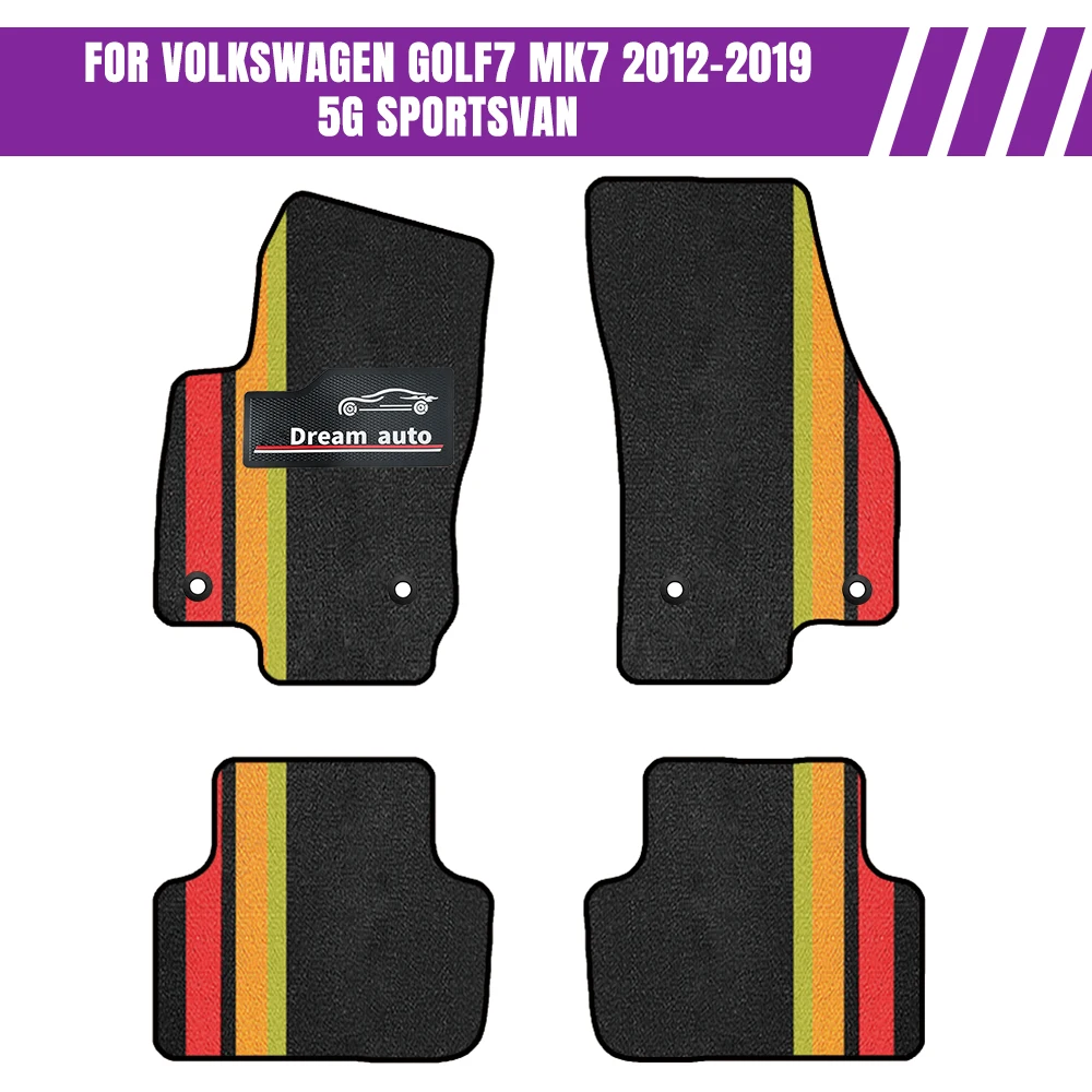 

Custom Car Floor Mats For Volkswagen Golf7 MK7 2012-2019 5G Sportsvan Waterproof Auto Carpets Foot Coche Accessorie