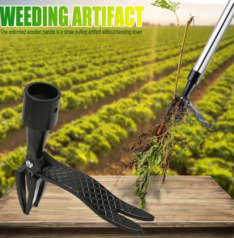 Plastic Claw Weeder Root Remover Hand Tool For Outdoor Stand Up Weed Puller Tool Weeding Head Replacement Manual Weed Remover