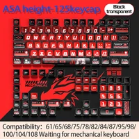 Teclas de pudín de sublimación térmica PBT, adaptación bonita, 60/68/75/100% ataque de tiburón, ajazz aula, akko, teclas de teclado mecánico