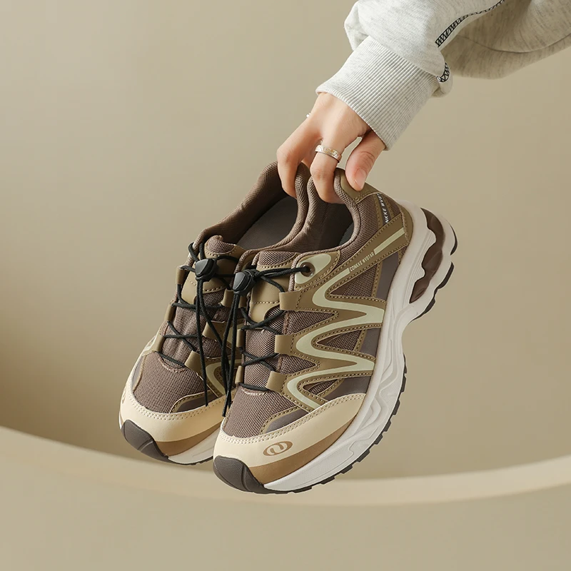 أحذية نسائية شبكية مريحة تسمح بمرور الهواء للياقة البدنية والجري أحذية رياضية كاجوال للمشي أحذية رياضية عصرية مضادة للانزلاق #4