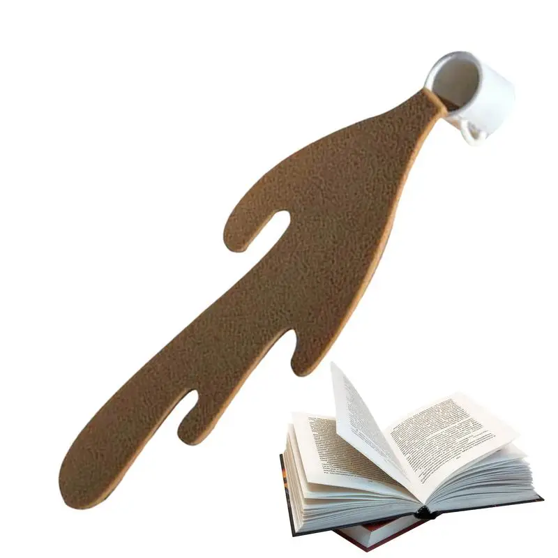 Spilled Coffee Cup Bookmark Funny Bookmarks Funny Bookmarks Book Marks For Reading Corner Bookmark Cute Spilled Coffee