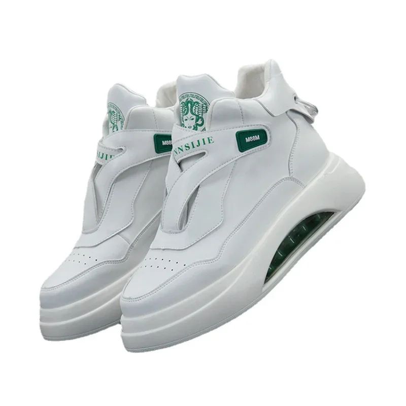 Zapatos blancos pequeños clásicos para hombre, zapatillas deportivas informales para pareja, tenis, plataforma con cojín de aire que combina con