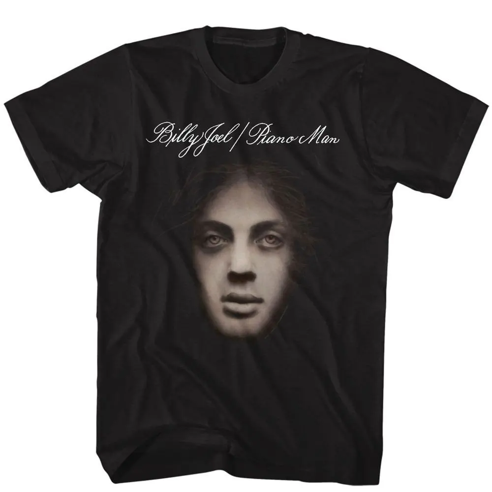

Billy Joel Piano Man Album Cover Black T-Shirt Summer Men's and Women's Loose and Breathable T-shirt Top