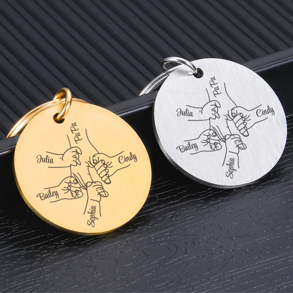 Porte-clés personnalisé pour la fête des pères, pendentif de clé de voiture, cadeaux d\'amour originaux